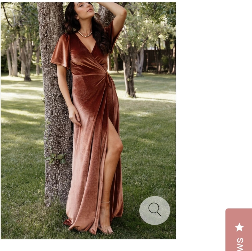 Baltic Born Velvet Wrap Maxi Dress